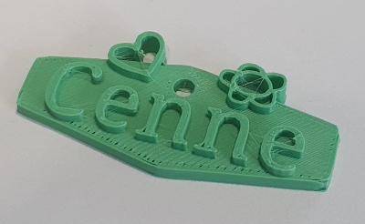 3D ontwerp sleutelhanger 